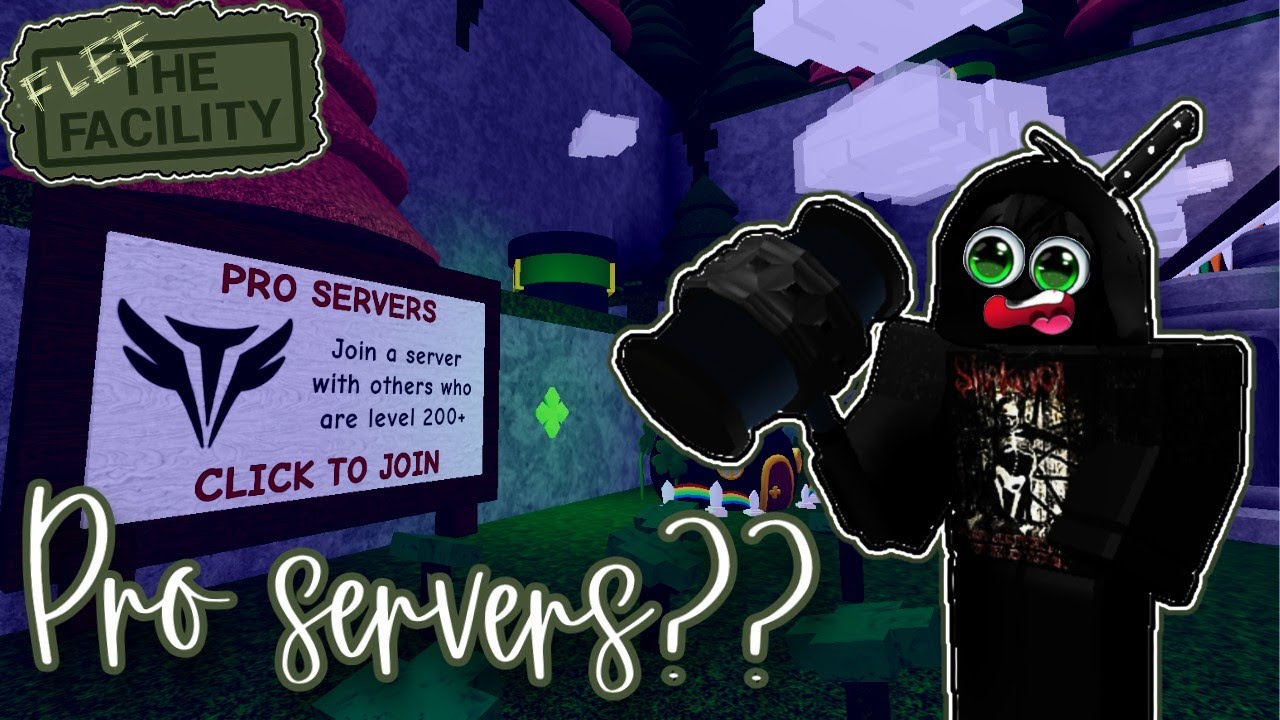 Playing in the brand NEW pro servers in roblox flee the facility!