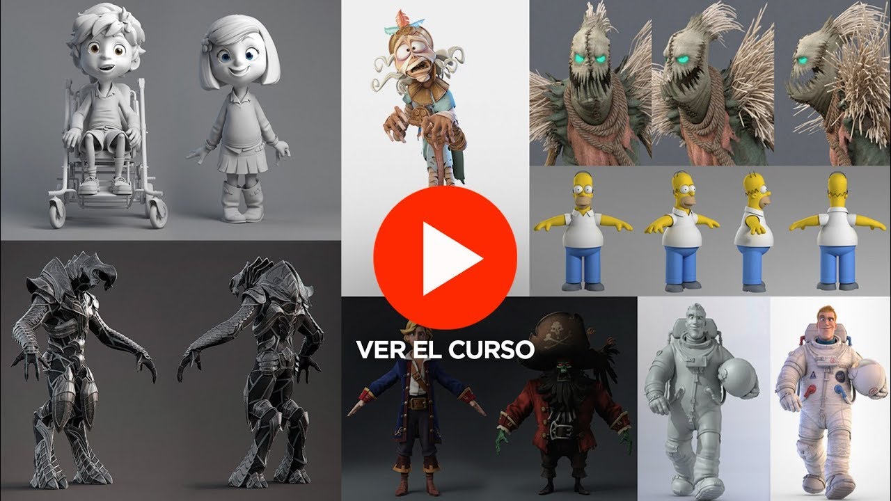 Curso online. Modelado profesional de personajes cartoon 3D