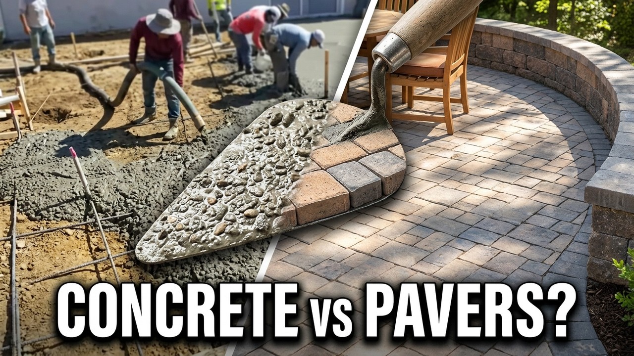 Pavers vs. Concrete for your patio, pros and cons