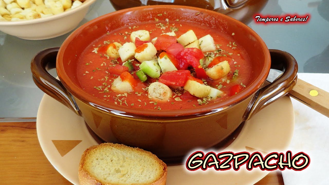 GAZPACHO sopa fria estilo del sur de la Península Ibérica fácil y exquisita