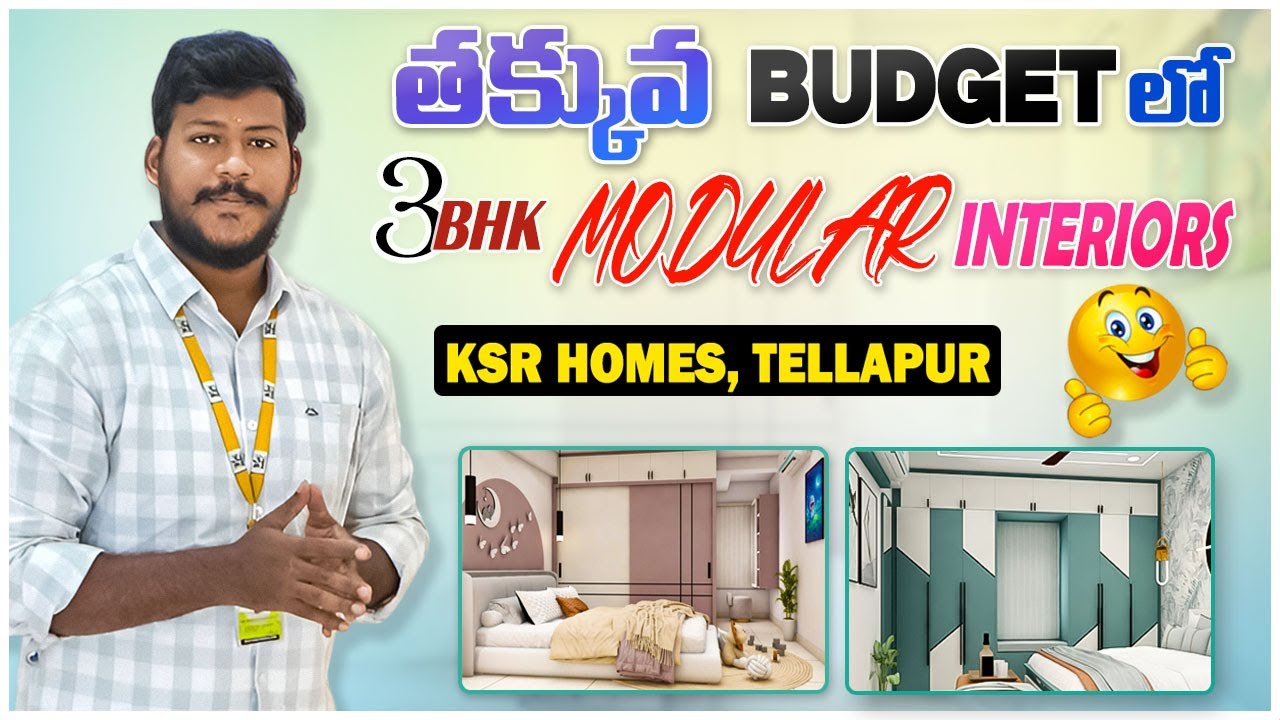 Luxury Modular Interiors for 3BHK at KSR Homes, Tellapur #home #homedecor #viral #trending