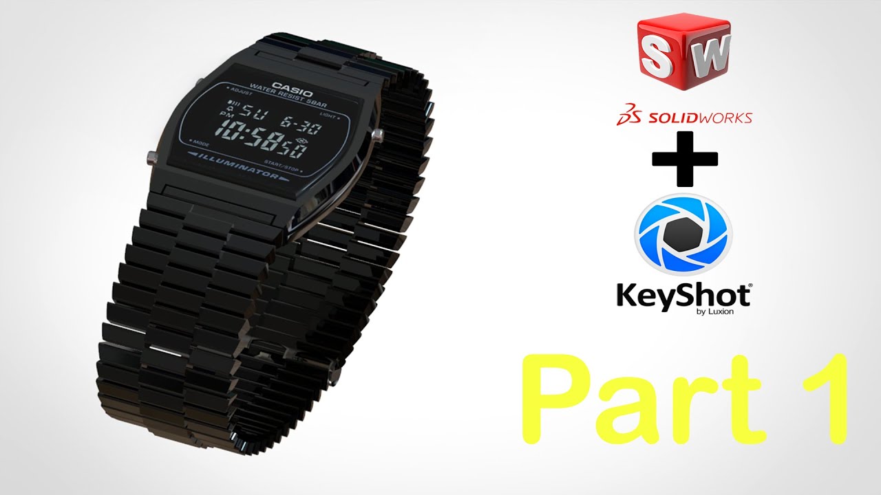 Solidworks tutorial | Design a Casio watch & render with keyshot Parte 1/2