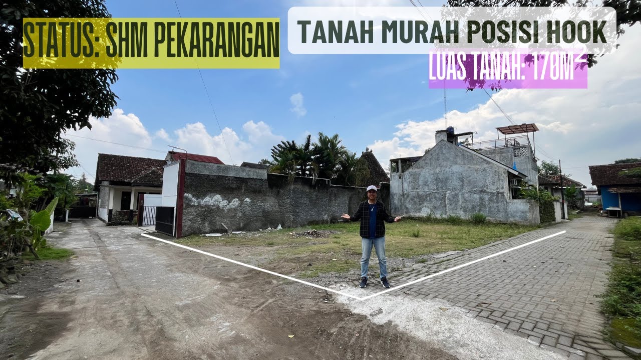 DIJUAL TANAH PEKARANGAN MURAH POSISI HOOK SHMP - Hanya 80m dari Jalan Raya Pendowoharjo | SB EPS397