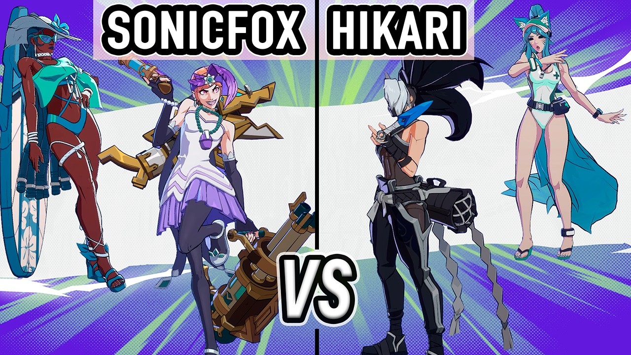 2XKO ▰ SonicFox (Senna / Jinx) vs Hikari (Akali / Ahri) ▰ High Level Gameplay