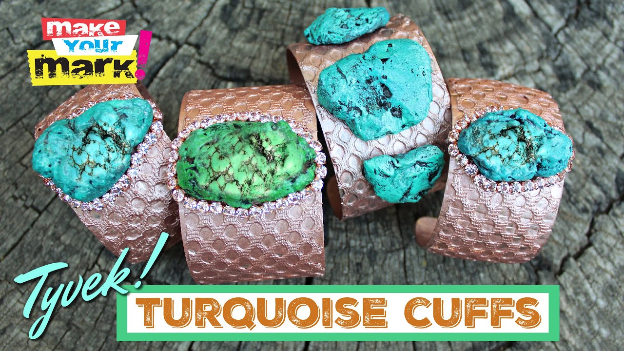 Tyvek Turquoise Cuffs DIY