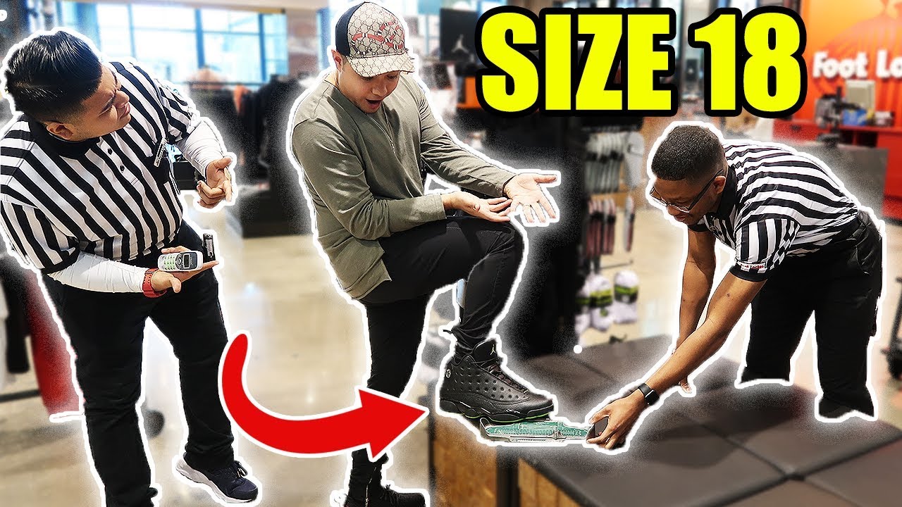 BUYING SIZE 18 SNEAKERS AT FOOTLOCKER!!