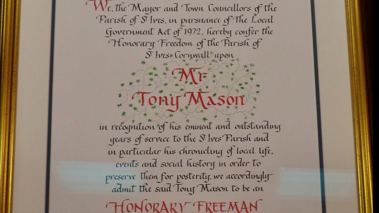 St IVES HONORARY FREEMAN CEREMONY - FEBRUARY 2026