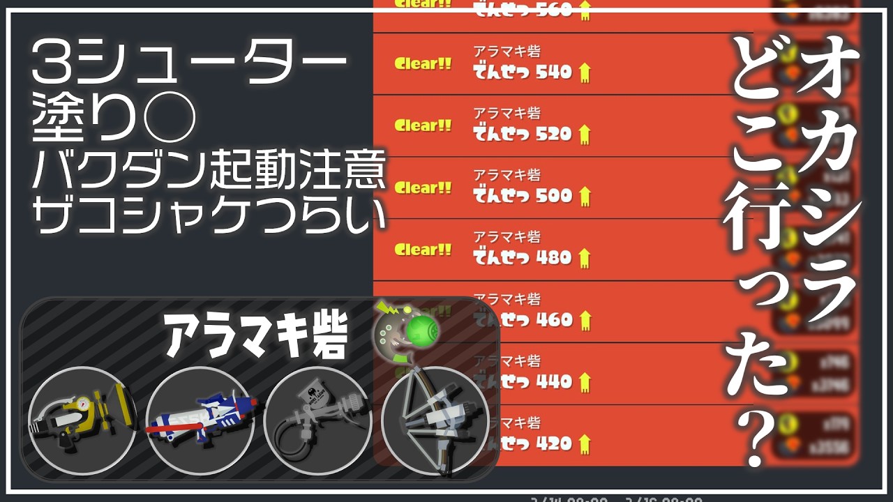 【1オカシラ野良】立ち回り解説：アラマキ《ボールド・プライム・プロモデラー・トライストリンガー》【サーモンランNW】