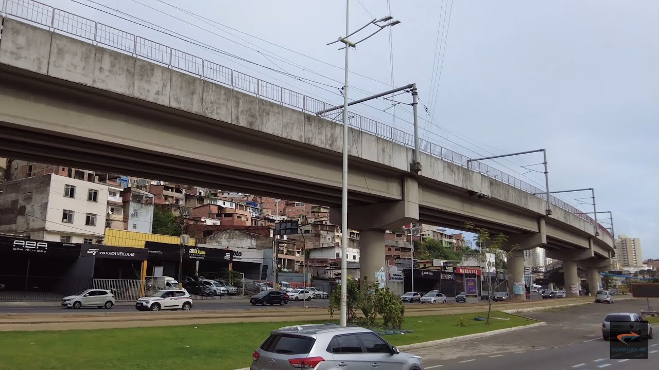 SALVADOR BAHIA - VISÃO DA JANELA DO BUZU - AV PARALELA ATÉ A ESTAÇÃO DA LAPA