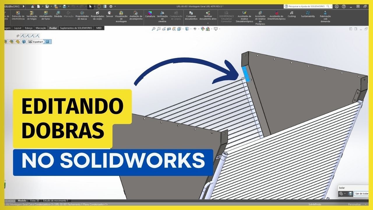 Editando Flange de Aresta no Solidworks - Chapa Metálica