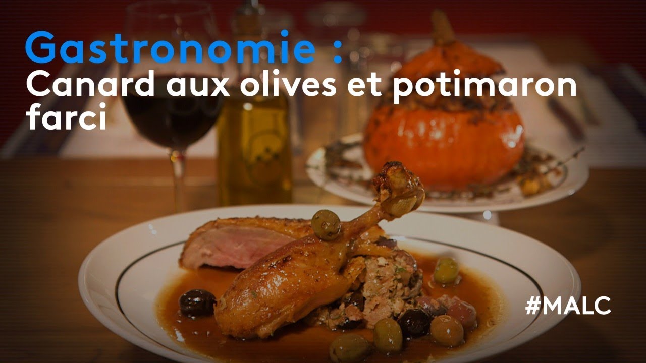 Gastronomie : canard aux olives et potimarron farci