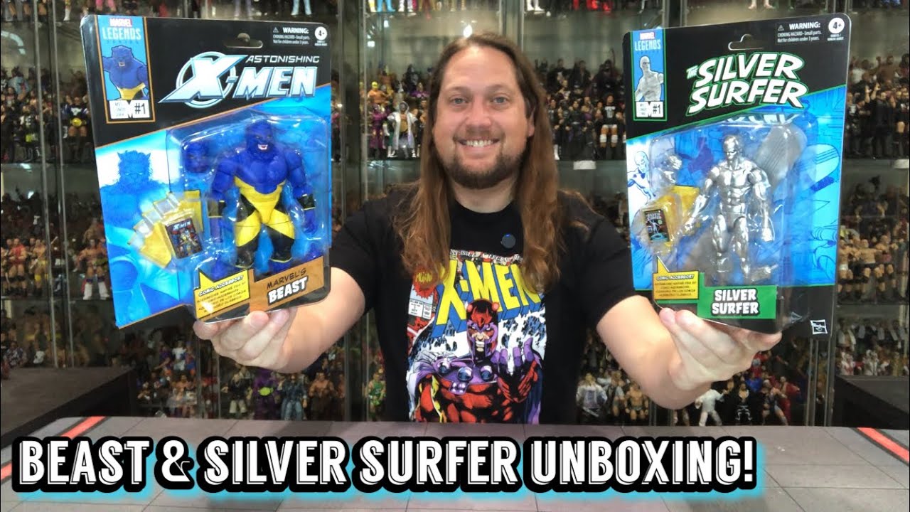 Распаковка и обзор фигурок Beast & Silver Surfer Marvel Legends!