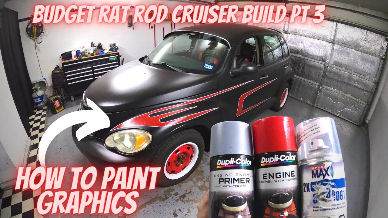 Сборка Rat Rod PT Cruiser (часть 3) Графика, нанесённая аэрозольной краской