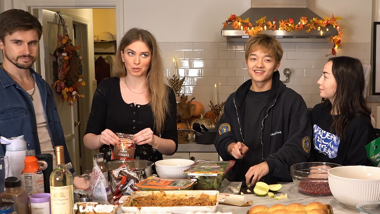 QTCinderella Thanksgiving dinner with streamers