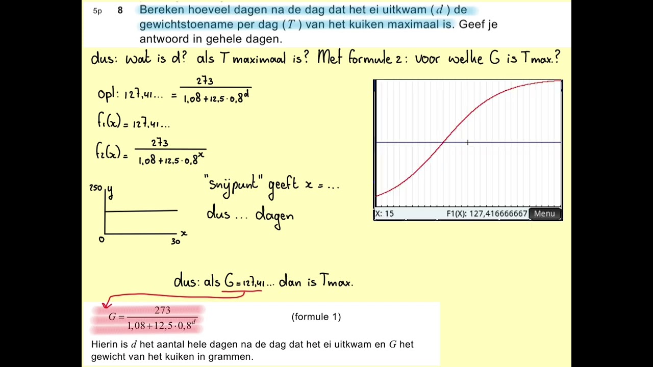 2025-I Grut van grutto's (vraag 8 en 9) havo wiskunde A