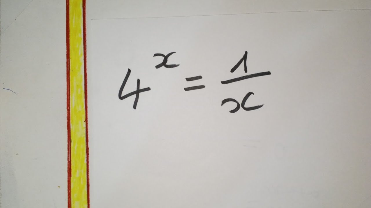 4^x=1/X. 4 exposant X égal à 1/X. 