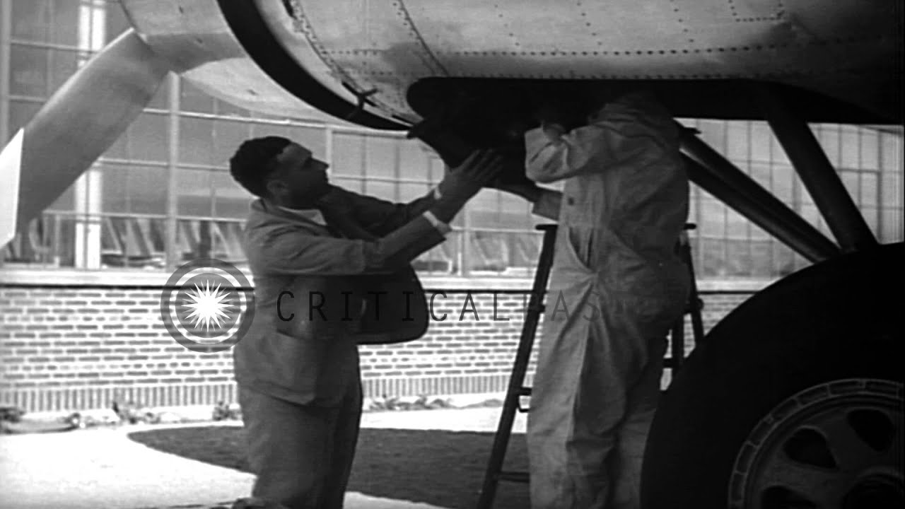 American aviator Howard Hughes tests a Boeing Model 307 Stratoliner in Seattle, W...HD Stock Footage