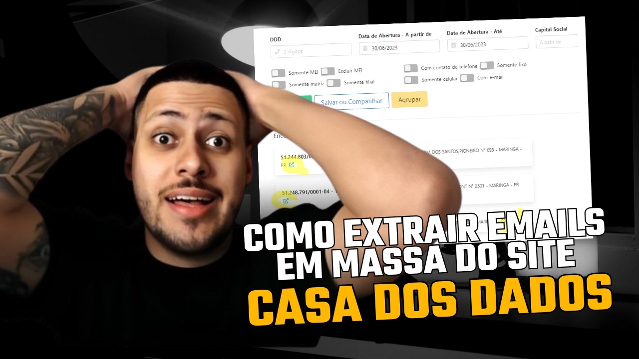 Como Extrair emails do site Casa dos Dados gratuitamente - sem usar nenhum plugin