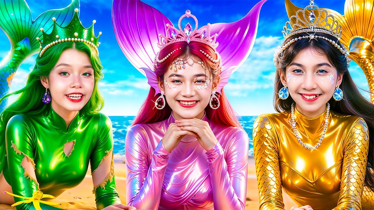 Poor Vs Rich Vs Giga Rich Mermaid At Ocean School!