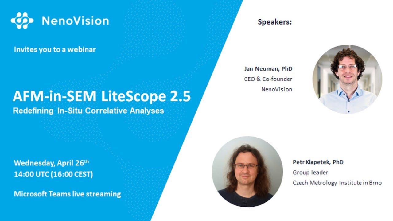 Webinar - AFM-in-SEM LiteScope 2.5: Redefining In-Situ Correlative Analyses