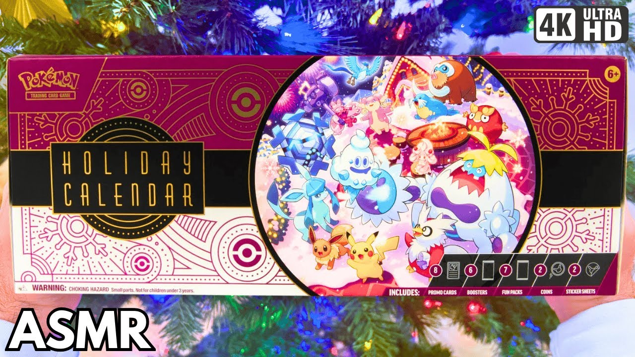 ASMR | Pokemon Holiday Advent Calendar Card Set Opening 🎄 Merry Christmas & Happy New Years!
