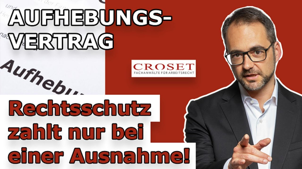 Zahlt die Rechtsschutzversicherung beim Aufhebungsvertrag? #arbeitsrecht #fachanwaltfürarbeitsrecht