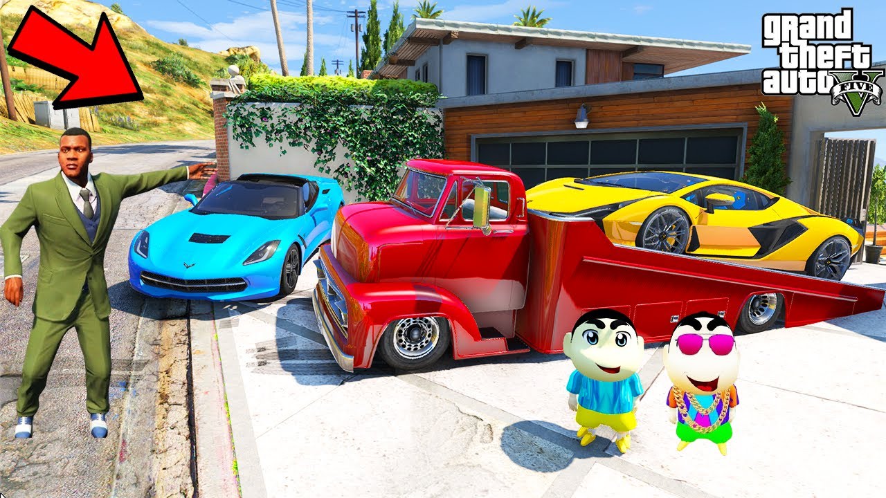 Franklin and Shinchan Stealing Super Cars in GTA 5