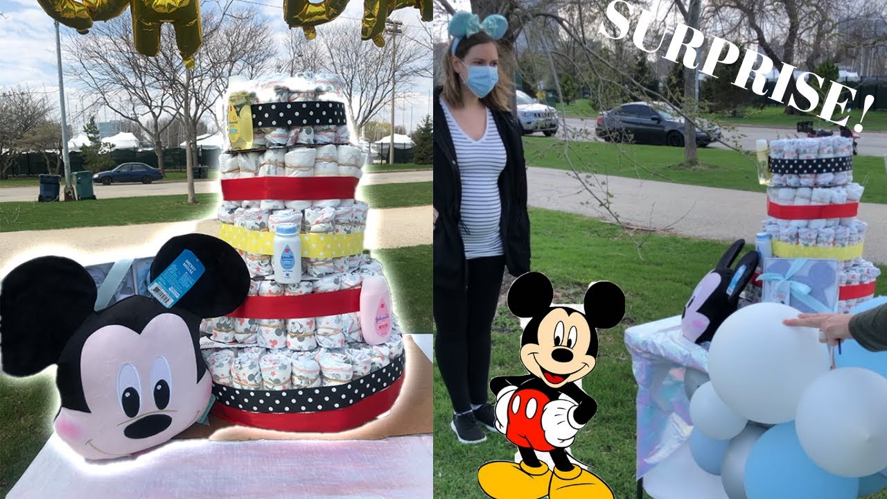 Mickey Mouse Diaper Cake - SURPRISED My Coworker 😁😊 👶 🍼