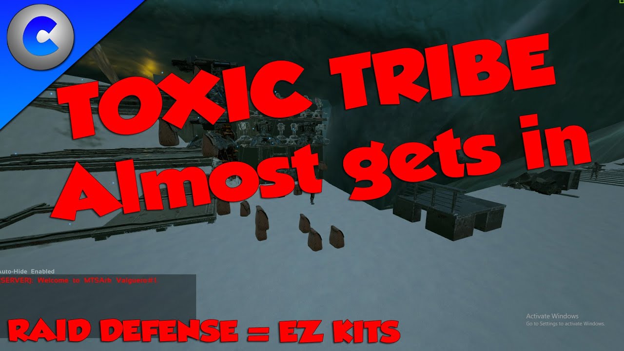 TOXIC TRIBE TRIES TO OFFLINE US - ARK MTS 4 MAN EP5 - Raid Defense #3