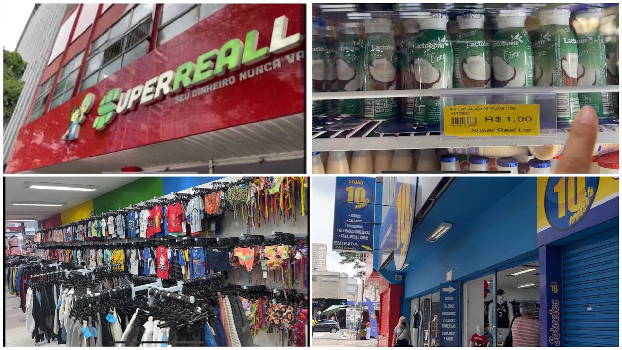 Fui no centro de Curitiba LOJA DO 10 REAIS + LOJA DO 1 REAL
