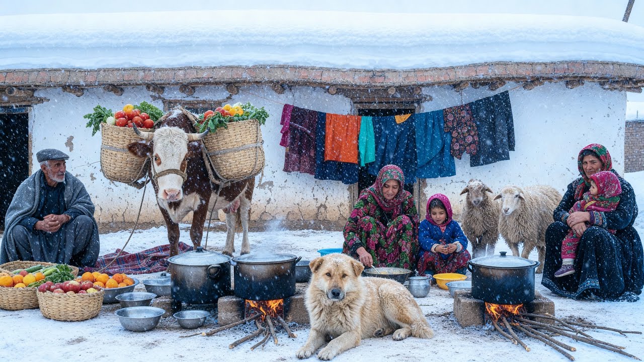 48 Hours of Survival: Afghan Family vs -45°C Blizzard | Village Life Full Documentary