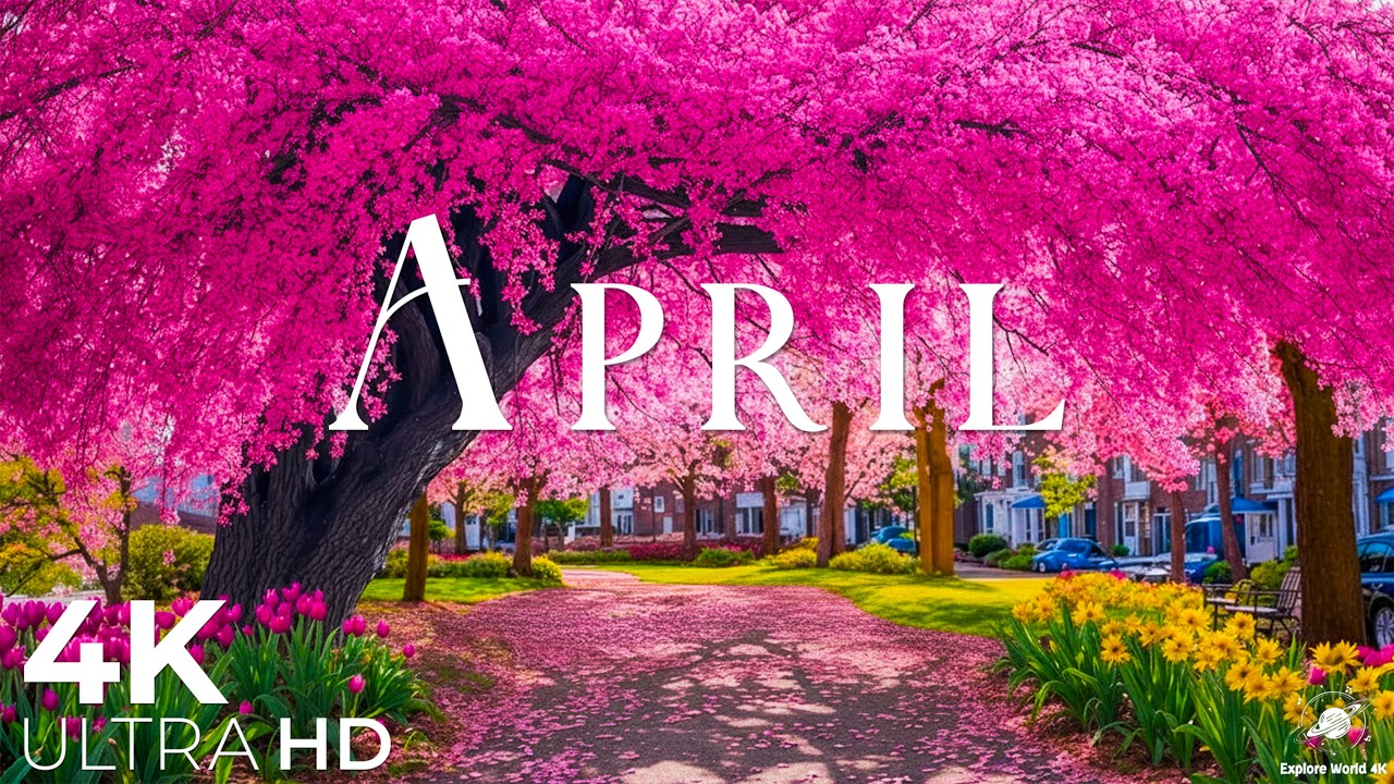 April 2026 Spring Flowers 4K UHD 🌸 Floral Wonderland, Blooming Gardens & Soft Sunrise Light