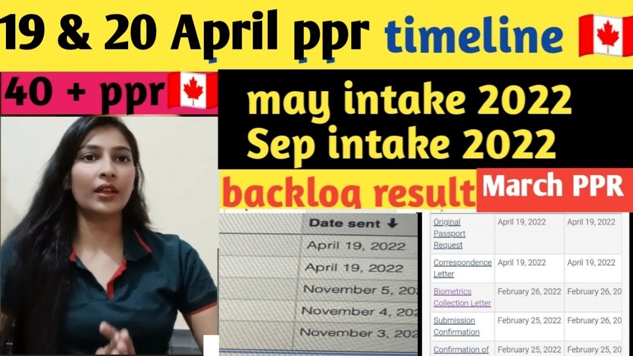19 April ppr timeline canada/20 April ppr timeline canada/today's ppr timeline canada/canada updates