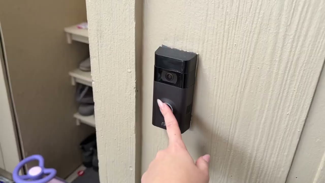 Новейшая модель аккумуляторного дверного звонка Ring: система безопасности для дома или бизнеса с...