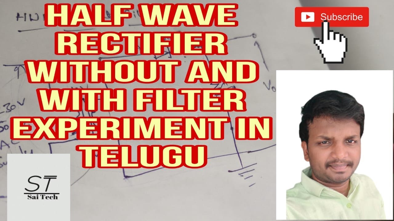 Half Wave Rectifier Without And With Filter Experiment In Telugu | EDC Lab Expeiments