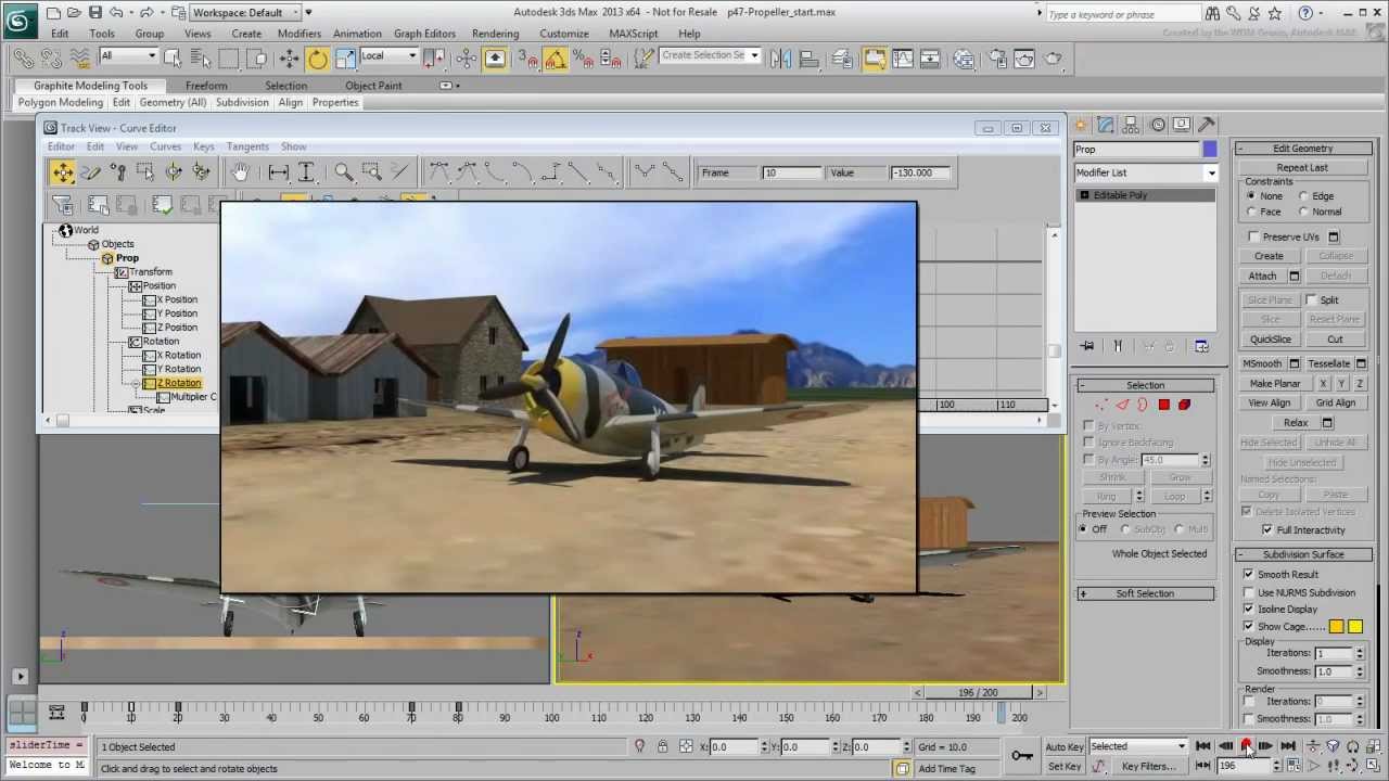 Animating a Propeller in 3ds Max - Part 1 - Controlling Speed