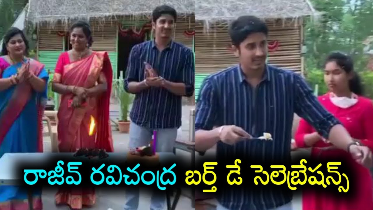 Mounaragam serial Actor Rajeev Ravichandra birthday celebrations in shooting location