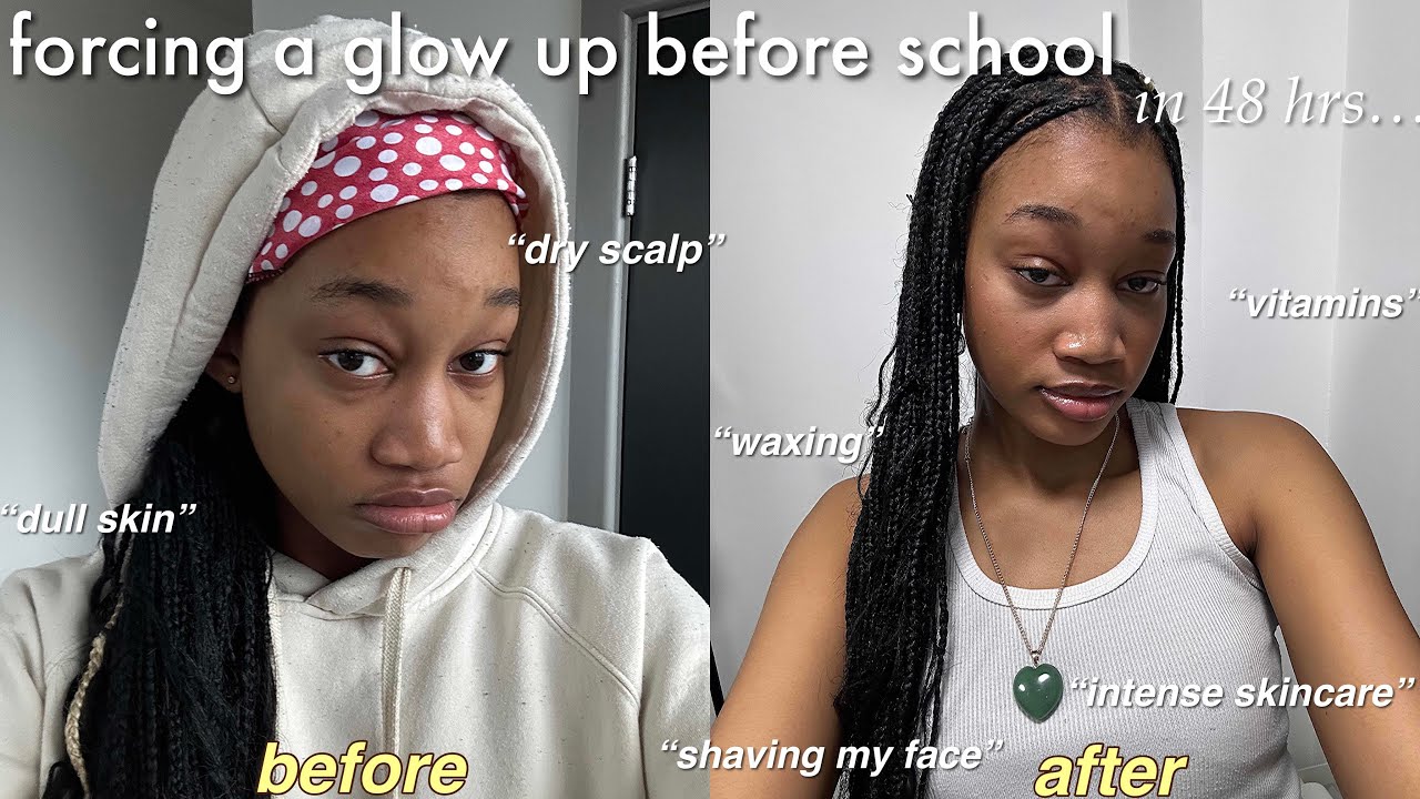forcing a glow up before school in 48 hrs 💄