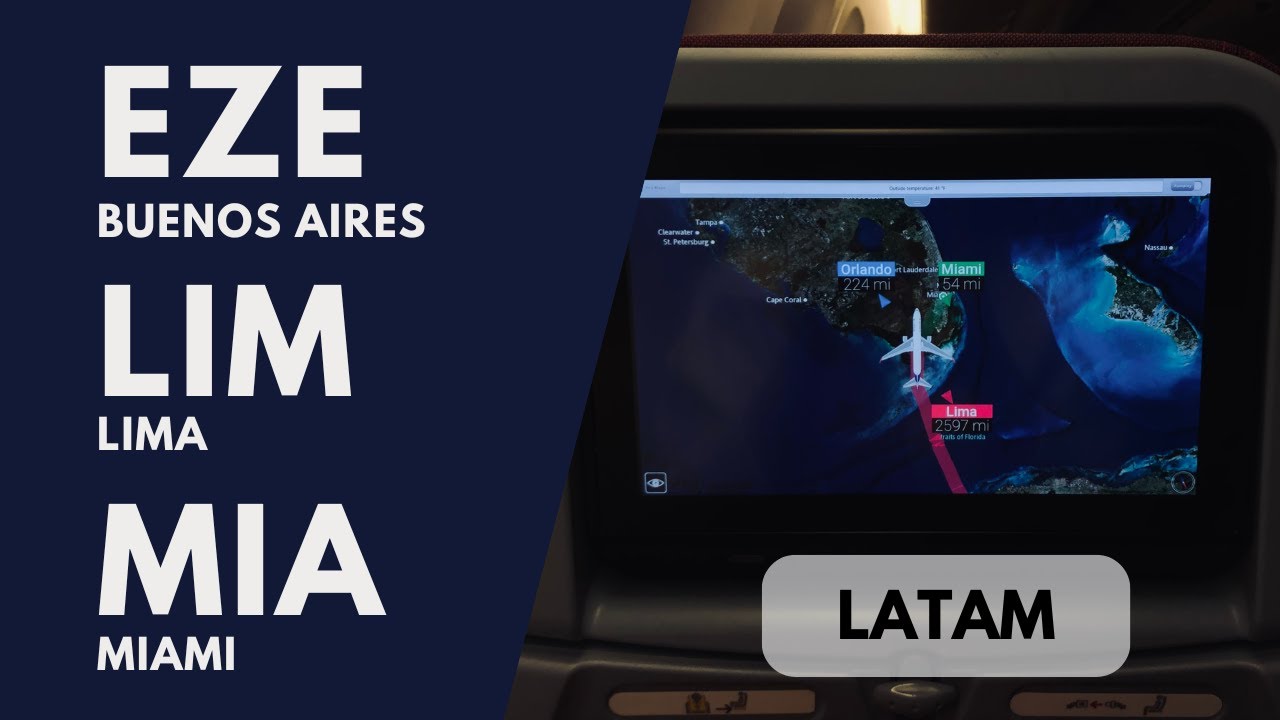Buenos Aires - Lima - Miami | LA 2368 & LA 2480 | Economy
