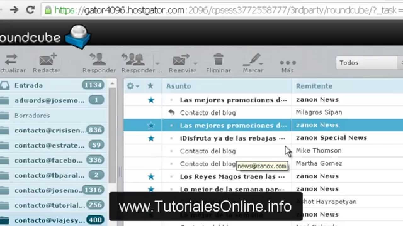 Como utilizar los correos de webmail (RoundCube)