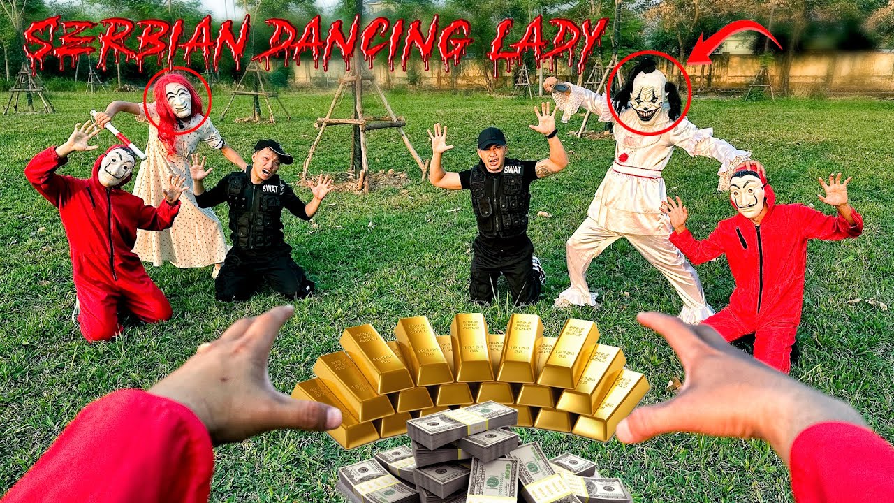 MONEY HEIST vs SERBIAN LADY DANCING ESCAPE IN REAL LIFE (HORROR CHASE POV)