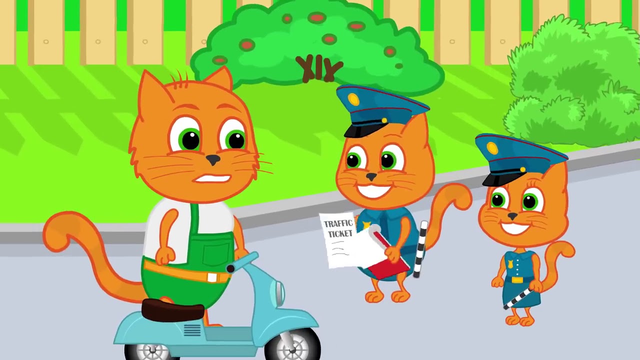 Cat Family and Friends - Colorful Slide Rainbow Cartoon for Kids New EPISODE 2019