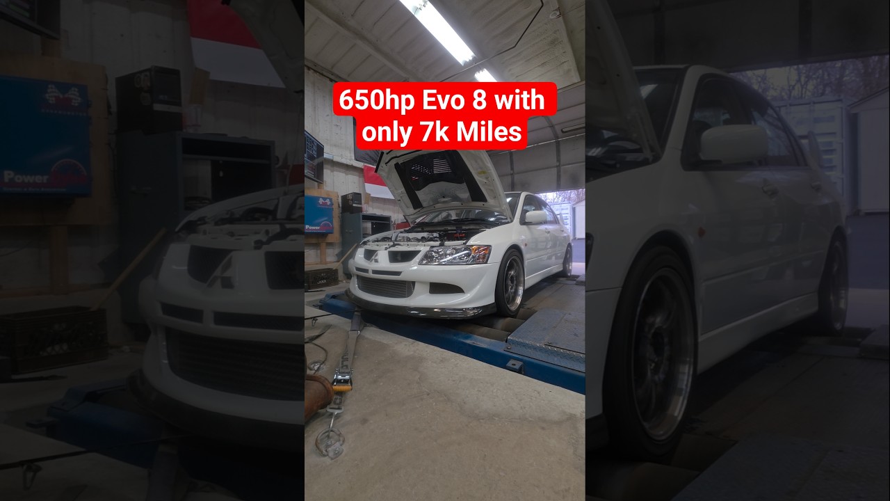 650hp Mitsubishi Lancer Evo 8 on the Dyno ~ ETS Quick Spool Turbo Kit #shorts #viralshorts