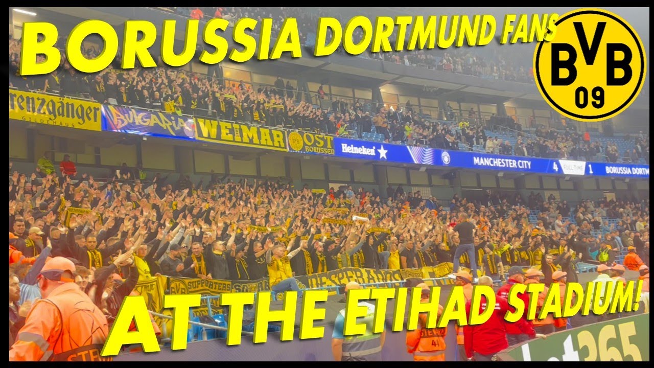3,000 BORUSSIA DORTMUND FANS AT THE ETIHAD STADIUM | BVB CHANTS