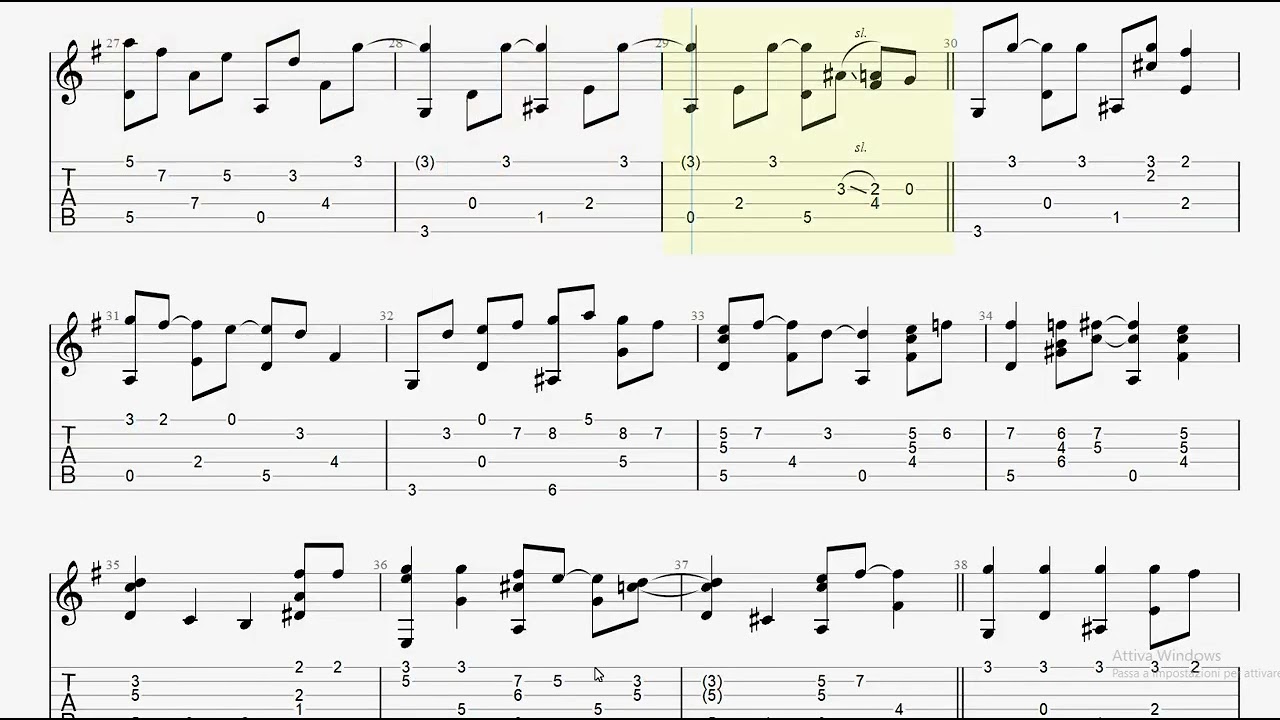 The Darktown Strutters Ball dixieland jazz fingestyle guitar tab (with PDF)