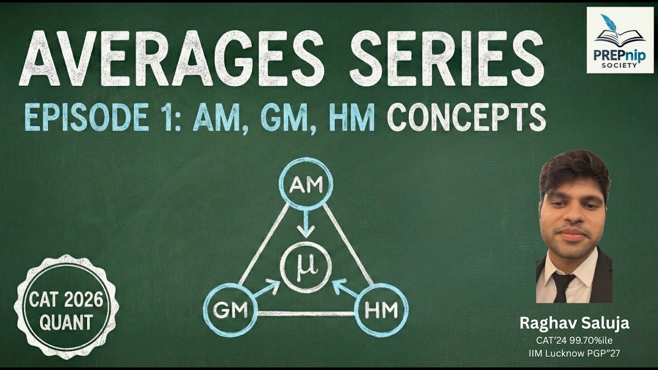 CAT 2026 Quant | Averages Series Ep 1: Mastering AM, GM, & HM
