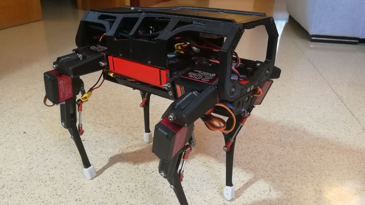 Building quadruped robot V2 (OPEN SOURCE)