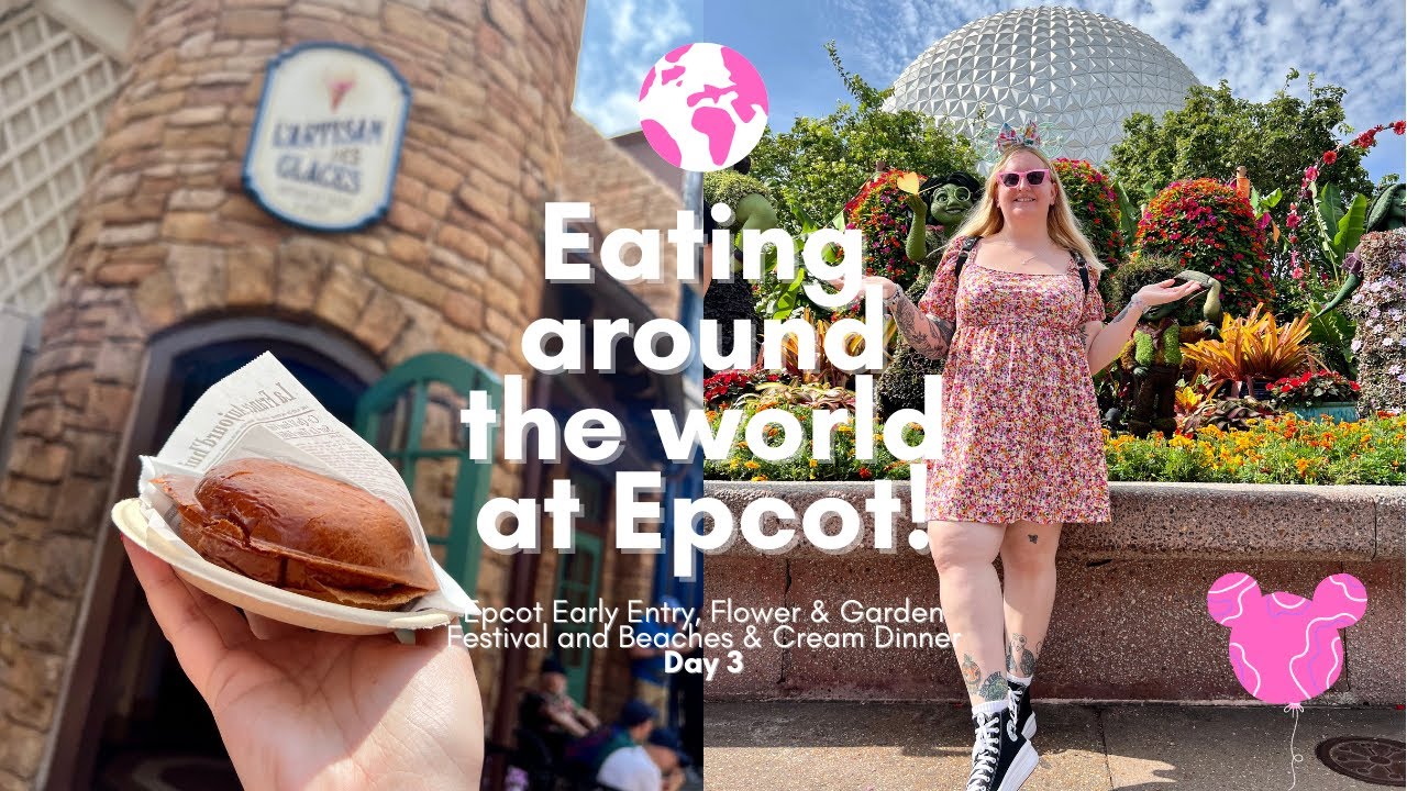 Walt Disney World Vlogs, Eating around the world at Epcot, Beaches & Cream dinner | adoseofapril