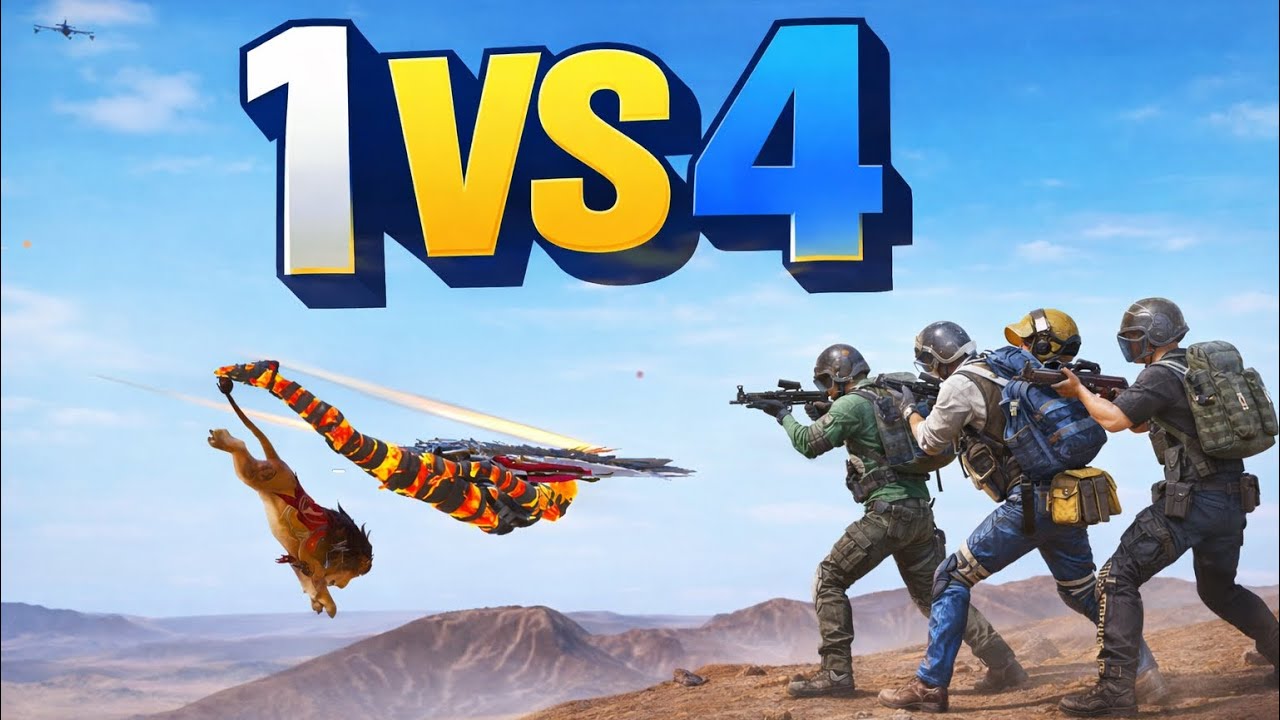 Bir vs Dört heyecanlı pupgi mobil maçı