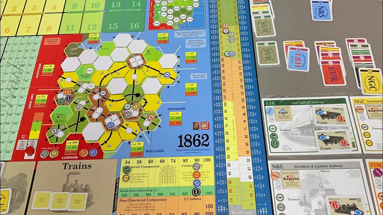[1862] 1인 플레이, Score 10560, 1862 Railway Mania in the Eastern Counties Solo Playthrough
